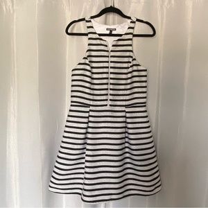 Express Striped Fit & Flare mini dress